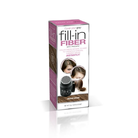 Cover Your Gray Fill-In Hair Building Fibers- MEDIUM BROWN: Hair Fibers for Thinning Hair, Hair Powder for Bald Spots, Baldness Cover up, Beard Filler, Hair (Best Hairstyle For Male Pattern Baldness)