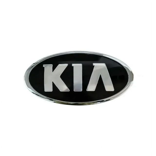 150*75mm KIA car front engine KIA/KN logo sportage ceed Souranto Serato optima pican to Rio soul K5 stonic luggage badge sticker Silver 150x75mm