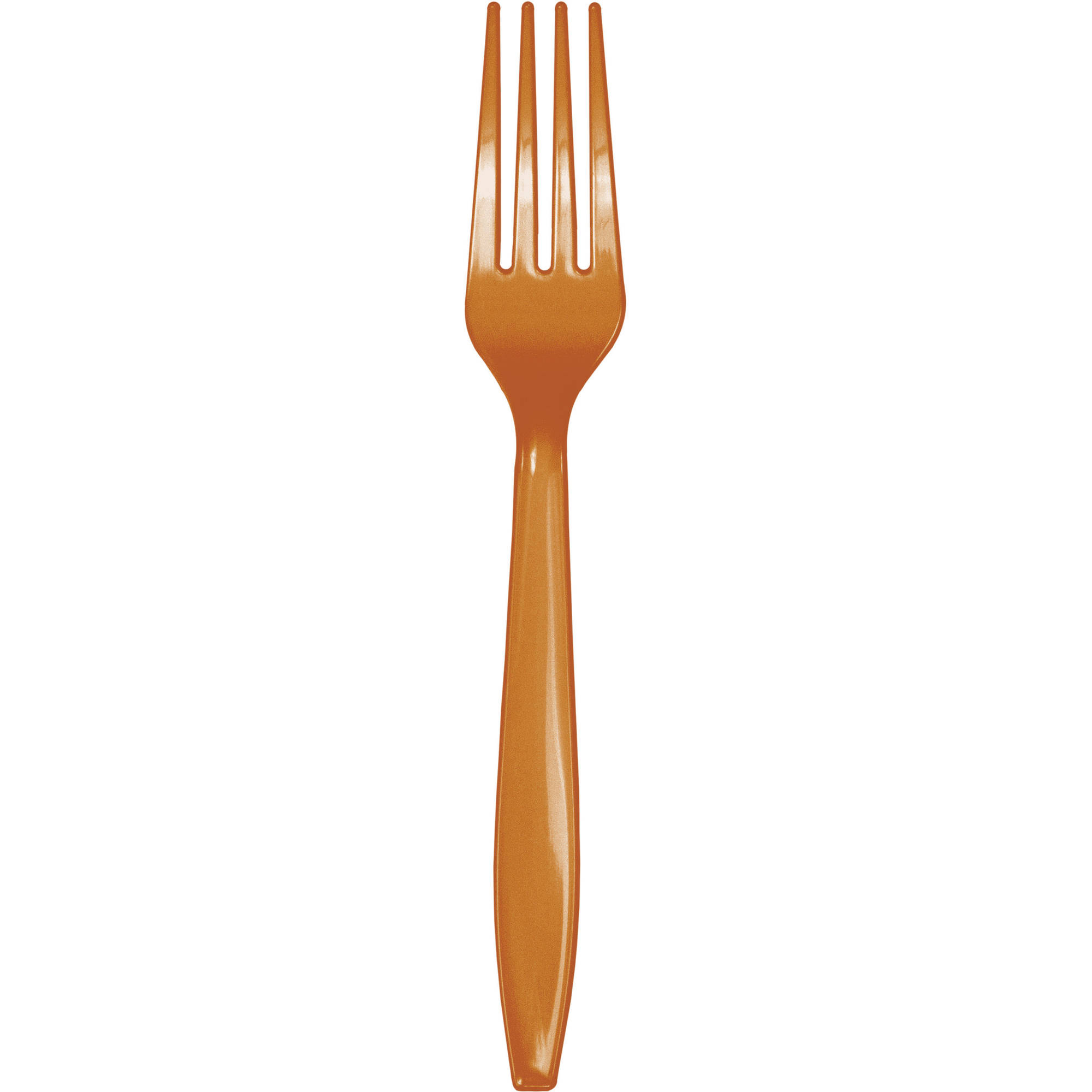 Creative Converting Pumpkin Spice Orange Plastic Forks, 24Pack