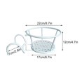 thumbnail image 2 of MesaSe Flower Rack Balcony Hanging Flower Frame Wrought Iron Rose Hanging Orchid Pot Rack Hanging Rack Removable  White, 2 of 9