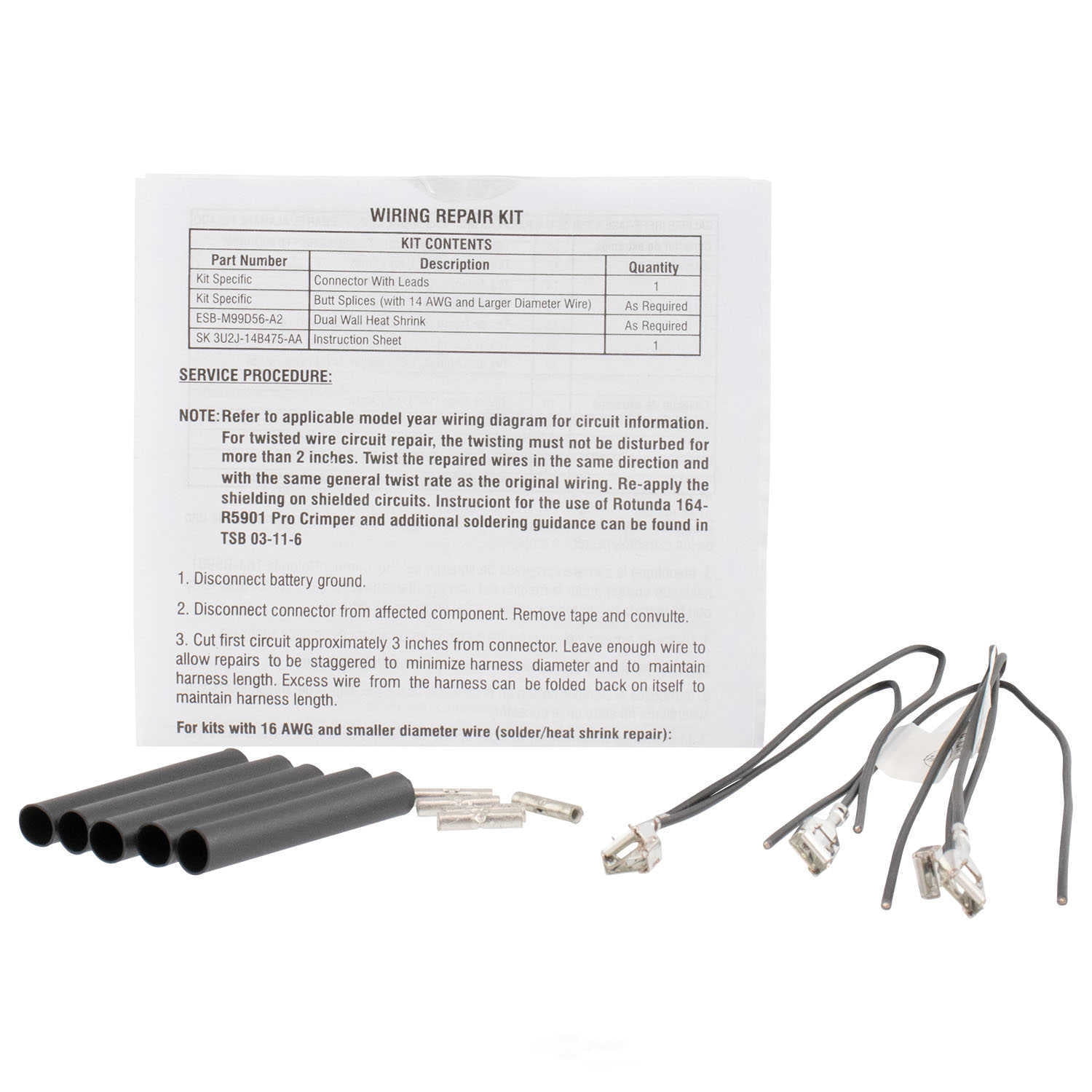 Motorcraft WT-1034 Fuel Pump Jumper Harness Kit