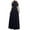 Black, variant on Antinious Ladies Summer Dress,Elegant Dresses for Women,Black Formal Evening Dresses for Women Solid High Elasticity Collar Mid-Calf Dress,Black,XL
