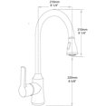 thumbnail image 2 of Vanity Art F80024 BN Pull Out Kitchen Faucet&#44; Brushed Nickel - 17.1 x 8.1 x 2.4 in., 2 of 2