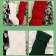 thumbnail image 3 of Christmas Sale! Large Christmas Stockings 3Pack -17 Inches Christmas Stockings Double-Sided Cable Knitted Xmas Stockings Burgundy Red and Cream for Family Holiday Christmas Party Classic Decor, 3 of 7