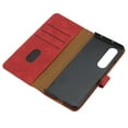 thumbnail image 6 of Wallet Case for Samsung Galaxy Z Fold 3, Vintage PU Leather Flip Case Card Slots Holder Cash Pocket, Kickstand Book Folding Folio Phone Cover with Wrist Strap for Samsung Galaxy Z Fold 3 - Red, 6 of 7