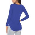 thumbnail image 2 of Womens V Neck Long/Short Sleeve T Shirts Basic Tee Tops, 2 of 3