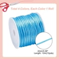 2mm Nylon String 40 Yards Rattail Satin Cords Tail Cord Bracelet String ...