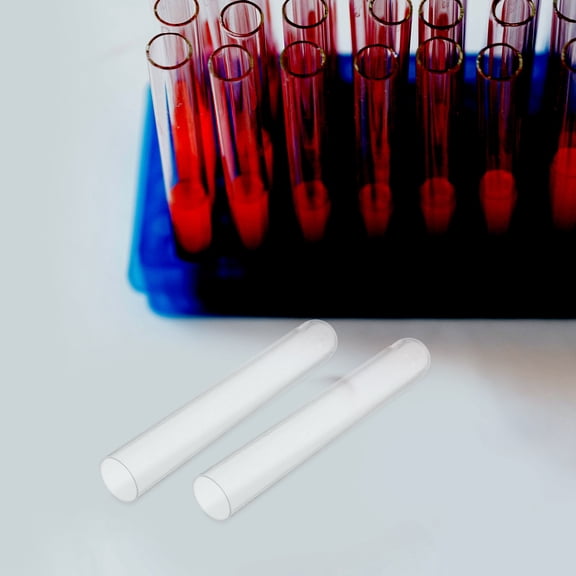 10-Pack Clear Disposable Plastic Test Tubes for Lab and Science Experiments, Multi-Purpose Tubes for Educational Use