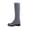 Gray, variant on Women's Wool Knee High Boots Round Toe Platform Wedge Chunky Boots Fashion Comfortable Warm Walking Shoes for Fall Winter Daily Wear