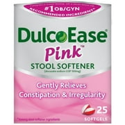 DulcoEase Pink Stool Softener Softgels, 25 ea