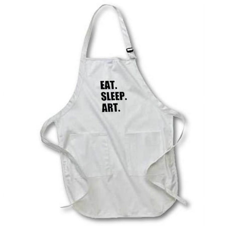 Eat Sleep Art - devoted artist. arty student. passionate hobby painter Full Length Apron with Pockets 22w x 30l apr-180380-1