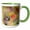 Green/White, variant on 3drose, Costa Rica. Male Talamanca Hummingbird Feeding, 15oz Mug