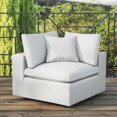 thumbnail image 2 of Modular Lounge Sofa Corner Chair, White, Fabric, Modern Contemporary, Outdoor Patio Balcony Cafe Bistro Garden Furniture Hotel Hospitality, 2 of 6