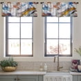 thumbnail image 3 of LALILO Kitchen Curtain Valance Spring White Flowers Rod Pocket Window Curtain 52"x 18" Set of 2, 3 of 7