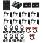 Rockville 8-Person Podcast Podcasting Recording Kit w/Mics+Stands+Headphones