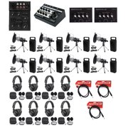 Rockville 8-Person Podcast Podcasting Recording Kit w/Mics+Stands+Headphones