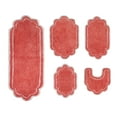 thumbnail image 2 of Home Weavers Allure Collection 100% Cotton Non-Slip Bathroom Rug Set Machine Washable Bathroom Rug, U Shaped Contour, Bathroom Rug, Bath Rug, Runner, Coral Color 5 Piece Bath Rug set, 2 of 9