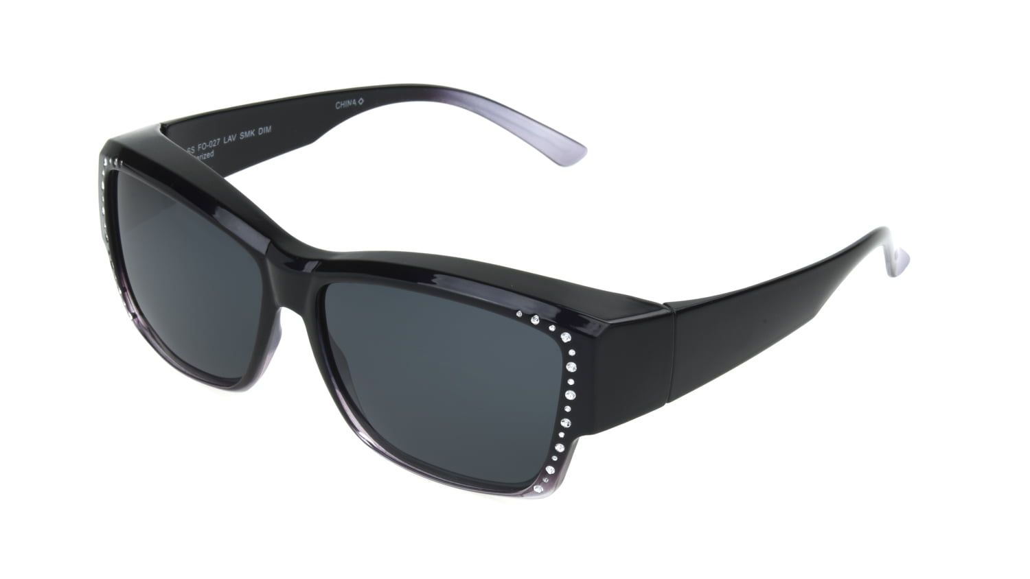 Solar Shield Dioptics Square Purple Sunglasses