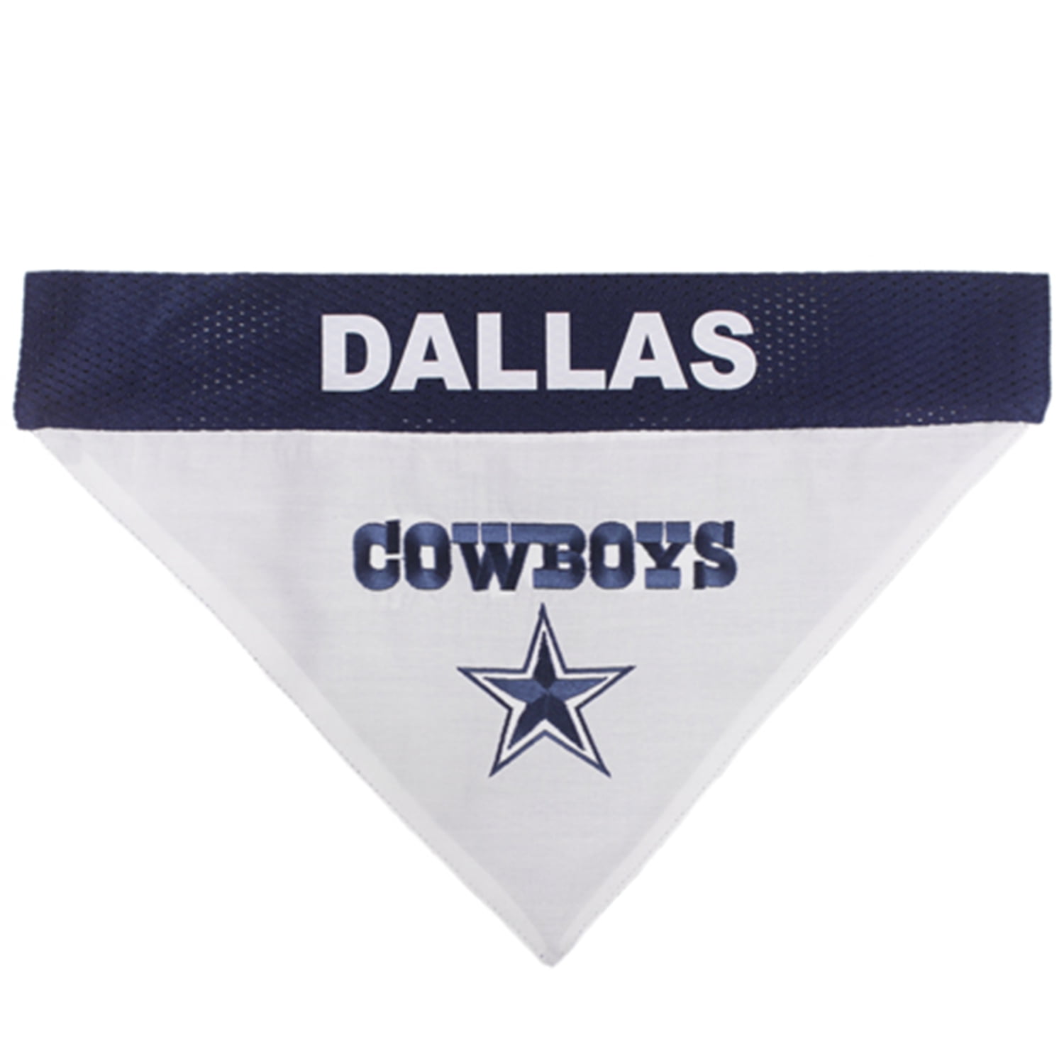 Pets First NFL Dallas Cowboys Dog Bandana - Licensed, Reversible Pet Bandana - 2 sided Bandana