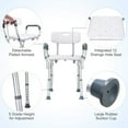 Medical Grade Shower Chair Stool Bathroom w/Adjustable Bench & Back for