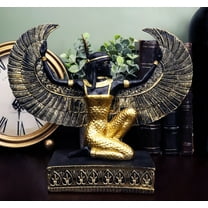 Ebros Egyptian Kneeling Goddess Maat with Open Wings Figurine 8.5" Long