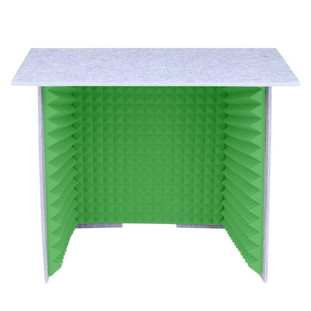 yingyy Portable Soundproof Booth Desktop Soundproof Strong Noise Reduction For Better Sound During Recording Gray Green 60x60cm
