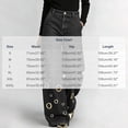 thumbnail image 4 of Yutgune Women's Wide Leg Jeans High Waisted Stretch Denim Pants Grommet Detail Jeans with Pockets, 4 of 9