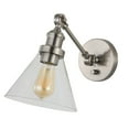 thumbnail image 5 of JONATHAN Y Cowie 8" Iron/Glass Adjustable LED Wall Sconce, Nickel, 5 of 8