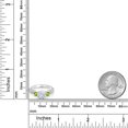 thumbnail image 3 of Gem Stone King 925 Sterling Silver White Moissanite and Green Peridot Engagement Ring for Women (1.88 Cttw, Gemstone, Round 7MM and 4MM, Size 8), 3 of 3