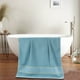 thumbnail image 4 of Toallas de baño grandes verdes, 28 x 55 pulgadas, super absorbentes, de secado rápido, ligeras, ideales para el gimnasio y viajes, 70x140cm de algodón completo, color oscuro, borde dorado, 4 of 6