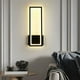 thumbnail image 2 of Apliques de pared rectangulares, fácil instalación con construcción de metal duradera, diseño simple y elegante para aplique de pared negro moderno (luz neutra 4000 K, blanco cálido 3000 K), 2 of 5