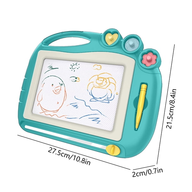 BELLALICHT Pizarra Magnética Infantil – Mesa De Dibujo Con 4 Patas, 4 Sellos Y 4 Colores, Juguete Educativo Para Niños De 3 A 6 Años