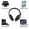 New Headset Black Plastic & Leather Adjustable Volume Control USB Wired Stereo Micphone Headphone Mic Headset for Sony for PS3 PC Game