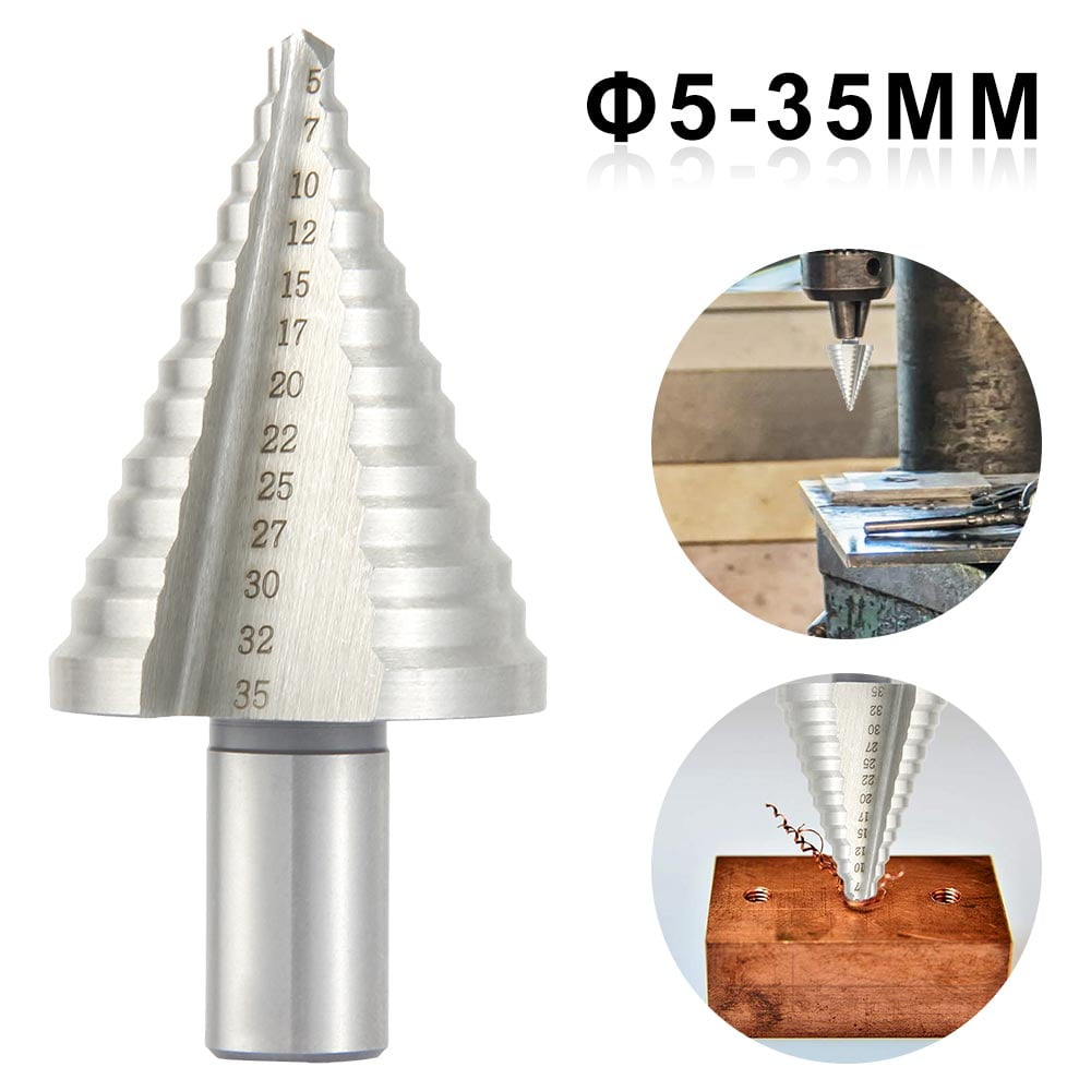 Step Drill HSS Steel Titanium Cone Bit Hole Metal Cutter Tool 5mm-35mm 