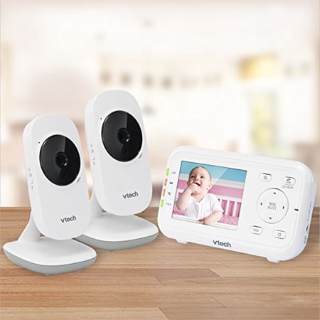 Moniteur Video Numerique Pour Bebe Vtech Vm3252 2 Avec 2 Cameras Lcd 2 8 Quot 1 Unite Blanc Walmart Canada