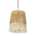 thumbnail image 3 of Creative Co-Op Coastal Pendant Lamp with Natural Paper Rope Shades, Fringe Detail and Iron Base, 3 of 11