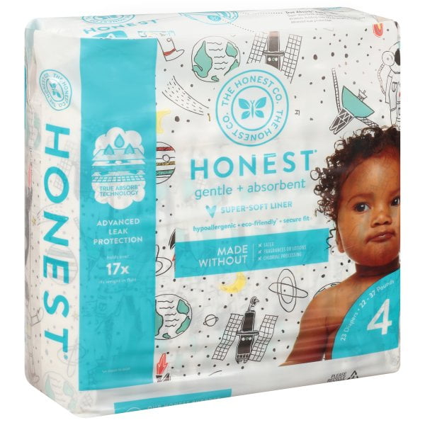 The Honest Company Space Traveling Size 4 23-Count Disposable Diapers -  Walmart.com