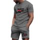 thumbnail image 4 of Conjunto de pantalones cortos estampados para hombre, camiseta de manga corta, transpirable, de secado rápido, para correr, novedad de verano, 2024, 4 of 5