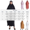 thumbnail image 2 of Women's Full Length Abaya Maxi Dress Long Sleeve Loose Fit Batwing Sleeve Prayer Robe Kaftan Flowy Modest Muslim Jilbab Casual Daily Wear Religious Gown, 2 of 8