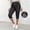 c01Gray, variant on LNWUY Womens High Waisted Capri Denim Short Knee Length Faux Denim Printed Pants Skinny Slim Fit Stretch Denim Capri Jeans Black M