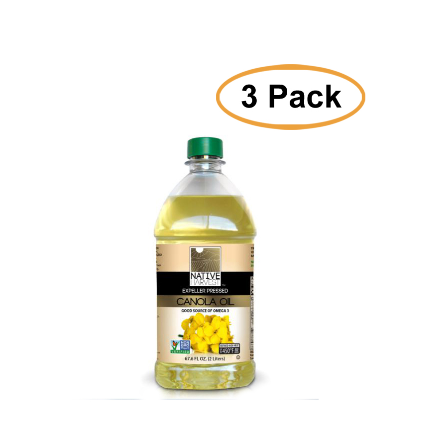 Native Harvest Expeller Pressed NonGMO Canola Oil, 2 Literss (67.6 FL