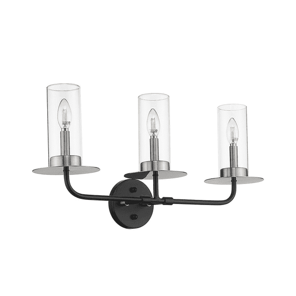 Vivio Lighting 3-Light Classic Vanity Light with Clear Glass Shades