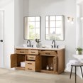thumbnail image 5 of Gavino 72" Wood Vanity in Light Brown with Composite Stone Top and Mirror, 5 of 17