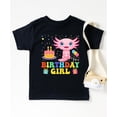thumbnail image 4 of Axolotl Birthday Girl Shirt Matching Family Party Tees for Girls, Mom & Dad - Sold Individually Black Shirt 5-6, 4 of 8