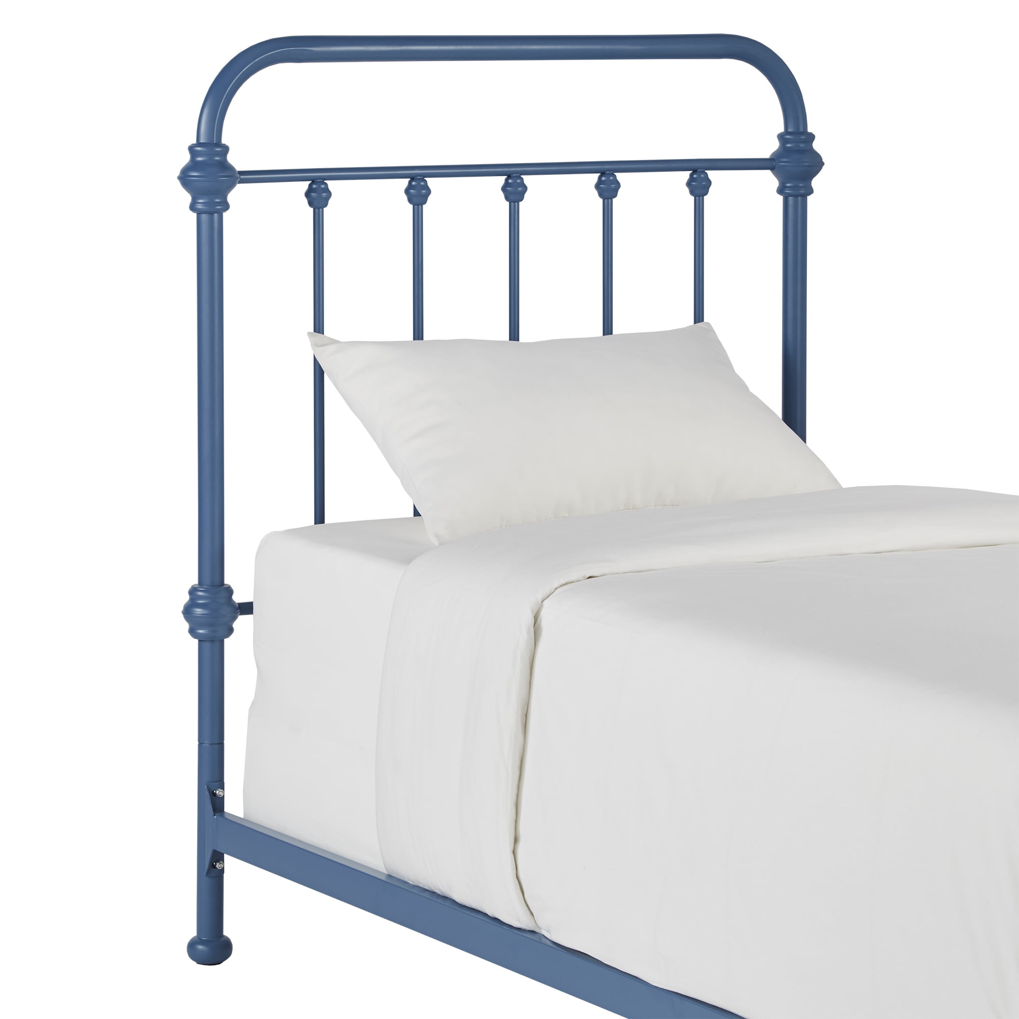 Weston Home Nottingham Metal Twin Bed, Blue Steel