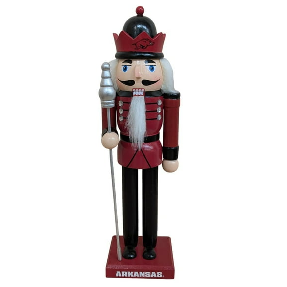 Arkansas Razorbacks 12" Wooden Nutcracker Statue