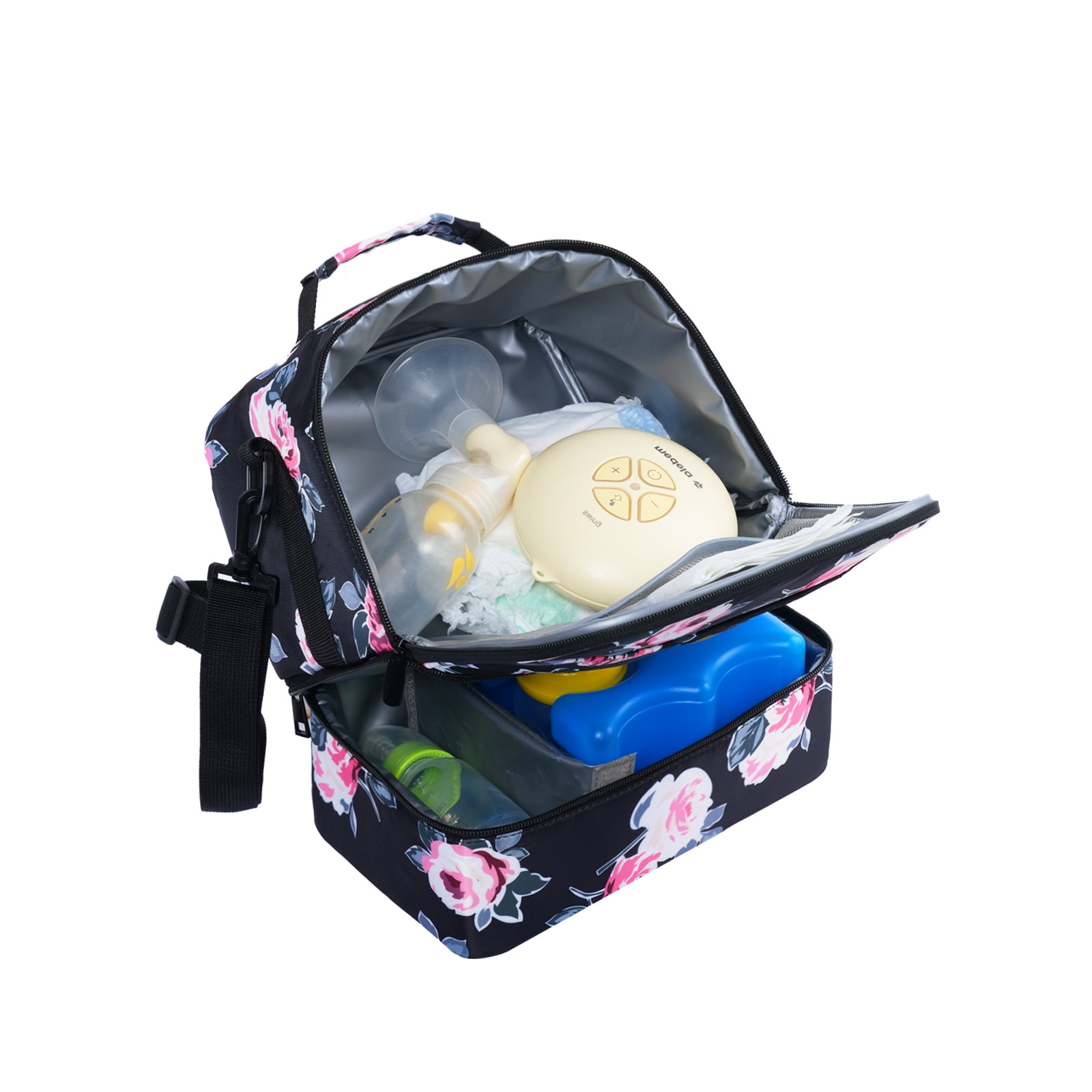 Breast Pump Bag Cooler Compartment for Breast Pump - Cooler and Moistureproof Bag Double Layer for Mother Breast Milk Pump Lunch Bag Outdoor Working