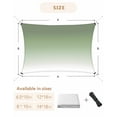 thumbnail image 6 of Sun Shade Sail 6.5x10Ft Sage Green and White Ombre Color Gradient Uv Block Sunshade Canopy Outdoor Shade Cover Rectangle Shade Cloth For Patio Garden Yard Deck Pergola, 6 of 6