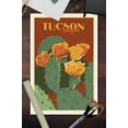 thumbnail image 3 of Tucson, Arizona, Prickly Pear Cactus, Letterpress (12x18 Wall Art Poster, Room Decor), 3 of 3