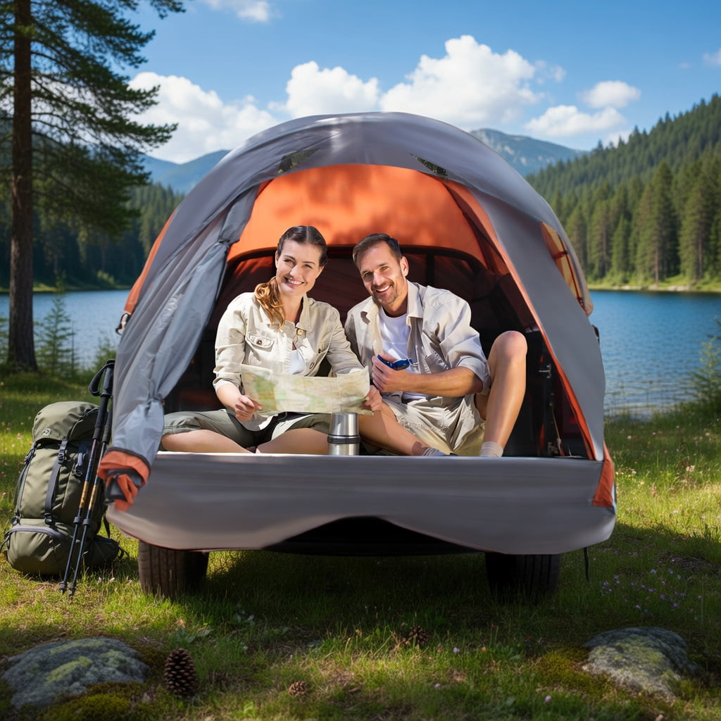 TOMOUNT Bell Tent with Zippered Floor for Hanging Stoves, 16.4ft
